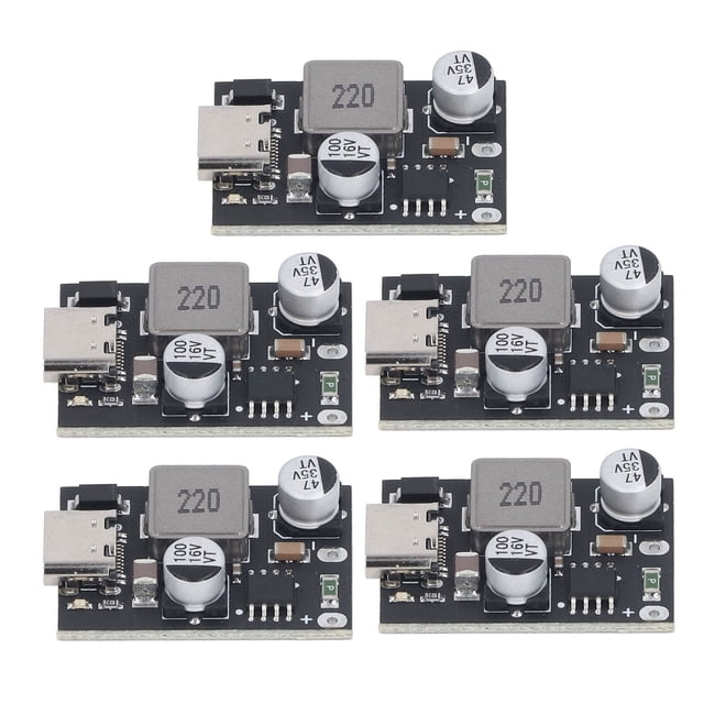 Juego De 5 Módulos Buck, CC 6-32 V A QC3.0 Y PD3.0, Convertidores Tipo C De Cargador Rápido Inteligente, Adaptador De Fuente De Alimentación Para Teléfonos Móviles, Kit De Carga Eficiente Para Automóv