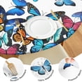 thumbnail image 4 of White Butterfly Colorful Pattern Round Fitted Tablecloth with Elastic Edge,Dining Table Cover Waterproof,Outdoor Round Tablecloth for Camping,Dining,Indoor and Outdoor, 4 of 7