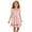 Pink, variant on Trendfront Girls Floral Embroidery Dresses Crewneck Short Sleeve A Line Dress Flower Print Casual Spring Outfit Everyday Dresses