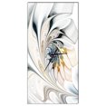 thumbnail image 1 of DesignArt White Stained Glass Floral Art Large Wall Clock, 1 of 2