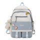 thumbnail image 2 of Bolsa Mochila Kawaii para mujer, mochila escolar de retazos, mochilas para ordenador portátil para niñas (azul) JShteea Para Estrenar, 2 of 9