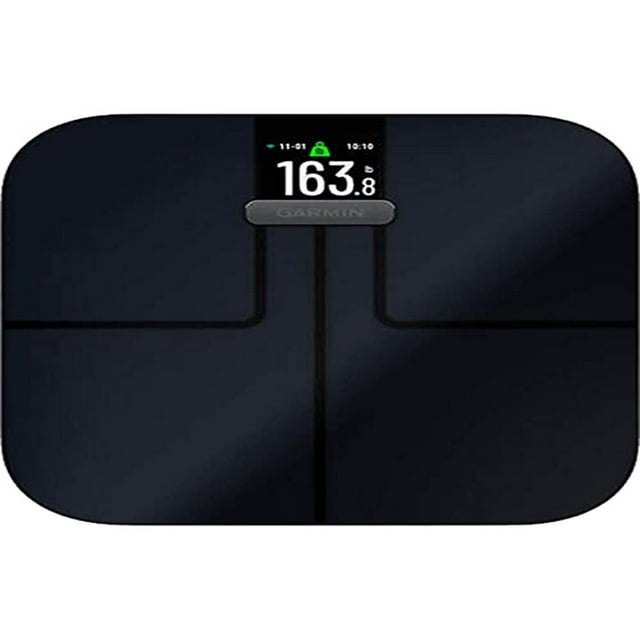 Báscula inteligente Garmin Index S2 con conectividad inalámbrica negra