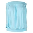 thumbnail image 5 of TRUBKH Tube Tops for Women Strapless Crop Tops Going Out Tops Bralettes for Women Solid Casual Wrapped Chest Loose Sleeveless Top Blouse Basic Tops for Woman Sky Blue Xl, 5 of 9