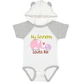 thumbnail image 3 of Inktastic My Grandma Loves Me Boys or Girls Baby Bodysuit, 3 of 5