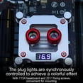 thumbnail image 4 of Water UPR-2018 Computer CPU Waterblock Water Cooling Block with Temperature Display for AURA Synchronization, 4 of 7