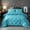 Blue, variant on Nvzi King Bedding Set - King Comforter Set, Bed Comforter, Three-Piece Set, King Size Bed Set with 1 Quilt Cover (90×104in) & 2 Pillowcases (20×36in) for Home Bedroom Use.Dark Grey