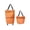 Orange, variant on Foldable Rolling Shopping Bag, Portable Collapsible Grocery Tote Bag with Wheels for Supermarket Travel, Foldable Trolley Bag Utility Cart for Women Men Seniors, Red