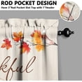 thumbnail image 3 of Fall Pumpkin Kitchen Curtains Valances and Tiers Set for Windows, Autumn Truck Maple Leaves Bathroom Window Curtain Valance 2 Piece Sets,Thanksgiving Kitchen Decor for Living Room,27.5"x24", 3 of 4