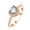 E, variant on Heart Promise Ring Natural Diamond, for Women Copper Rose Gold Jewelry Gift for Her Size 8