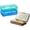 Turquoise,Dark gray,Navy blue, variant on School Supplies 3 Pack Large Capacity Hard Pencil Case, Plastic Crayon Pencil Boxes Bulk with Snap-tight Lid, Clear Storage Box Craft Pen Art Marker Organizer Stackable for Kids Boys Girls School