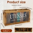 thumbnail image 2 of Soporte de Utensilios de Madera Resistente Organizador de Utensilios de Cocina con 4 Compartimentos y Fondo de Drenaje Organizador de Cubiertos Soporte de Vaso Organizador de Cubiertos para Utensilio, 2 of 11