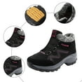thumbnail image 6 of Winter Hiking Boots for Women Suede Hook and Loop Platform Snow Booties Trendy Furry Lined Anti Slip Sneakers, 6 of 6