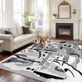 thumbnail image 2 of Large Area Rugs for Living Room Bedroom, Torn Paper 5'x8' Rug Washable Carpet Runner Indoor Outdoor, Vintage Abstract Collage Newspaper Art Non Slip Floor Mats Rug for Kitchen, Bathroom, 2 of 8