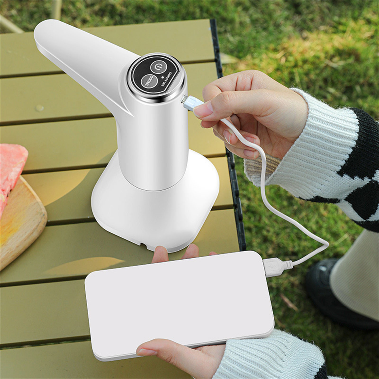 Intelligent Desktop Kitchen Outdoor Quantitative Electric Water Dispenser USB Rechargeable Button Control Wine Extractor