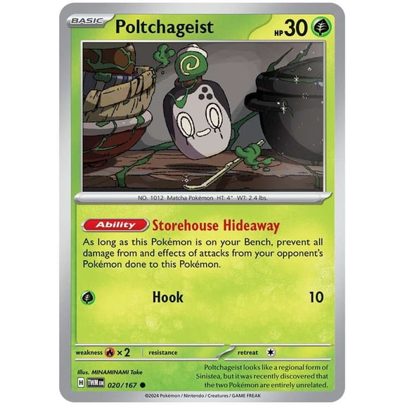 Pokemon Scarlet & Violet Twilight Masquerade Common Poltchageist #20