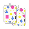 thumbnail image 7 of Yayeee Pot Holders Kitchen Heat Resistant with Pocket 7"x9.8" Cotton Oven Cooking Hot Pads, Yellow Retro Round, 7 of 7