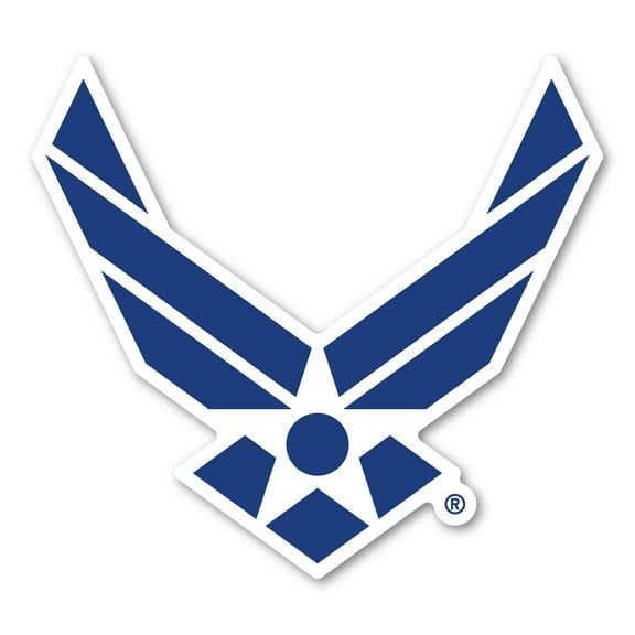 Blue And White Air Force Wings Sticker