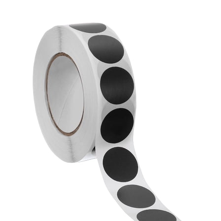 1000pcs Black Round Stickers Roll 0.75 Inch Self-Adhesive Coding Label