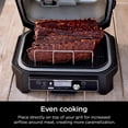 thumbnail image 4 of Ninja XSKRACKXL Woodfire Rib Rack, Compatible with OG800 and OG900 Series, Smokes 4 Full Racks of Ribs, Elevates Ribs for All-Around Airflow, Even Bark, Steel, Silver, 4 of 4