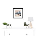 thumbnail image 2 of Painting Cityscape Hassam Winter Union Square Replica 8X8 Inch Square Wooden Framed Wall Art Print Picture with Mount, 2 of 4