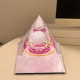 thumbnail image 1 of TIMIFIS Resinous Pyramid Ring Crystal Energy Chip Drip Resin Home Office Desktop Ornament Home Decoration, 1 of 6