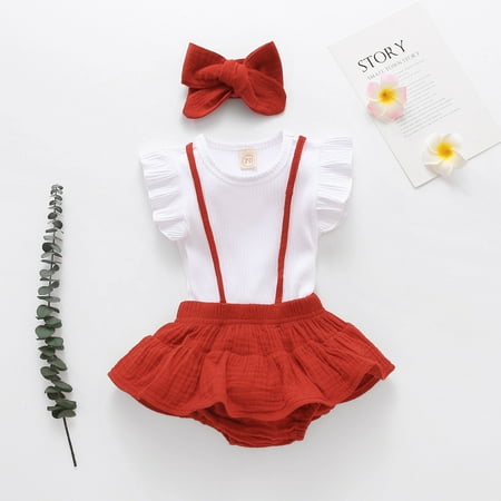 

Leutsin Toddler Girls Kids Jumpsuit One Piece Toddler Baby Boys Girls Cute Solid Color Stripe Sleeveless Button Romper Jumpsuit