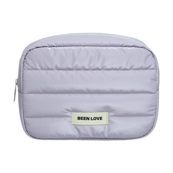 Bolsa de almacenamiento para baño, bolsa de maquillaje, práctica, sencilla, de gran capacidad, organizador de viaje, de cosméticos para mujer para Púrpura