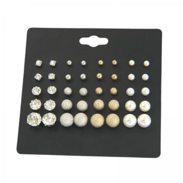 Juego de 4 Aretes Strade Fareast Limited 20 Pares Elegantes para Mujeres