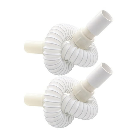 

2Pcs Basin Drainage Pipe S-bend Plastic Joint Downpipe Hose Deodorant Drainer (White)