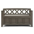 thumbnail image 2 of SIMPLIHOME Amherst SOLID WOOD 48 inch Wide Entryway Storage Bench with Safety Hinge, Multifunctional Transitional inFarmhouse Grey, 2 of 5