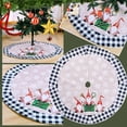 thumbnail image 2 of Christmas 1.2m Old Man In The Forest Plaid Tree Dress Ornament Christmas Tree Bottom Decorative Carpet Cloth, 2 of 6