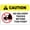Warning Sign 5, variant on Caution No Left Turn Metal Aluminum Sign 12 x 8 Inches - Weather Resistant, Waterproof, Indoor Outdoor Use for Road, Parking Lot, Driveway