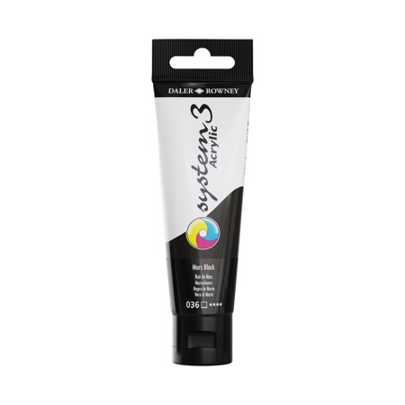 UPC: 5011386105970 | Daler-Rowney Original System 3 Acrylic Paint  59ml Tube  Mars Black