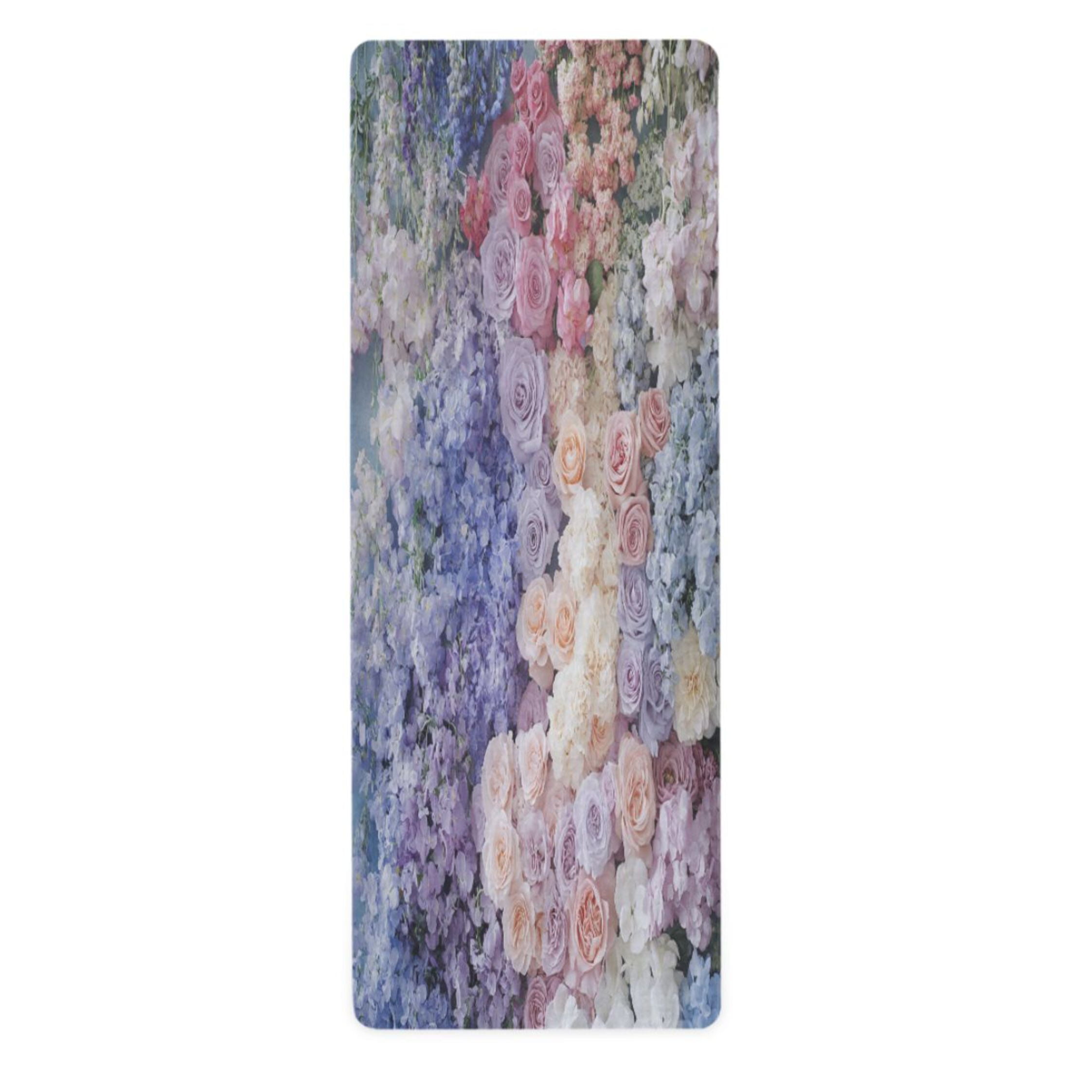 BZSMCE Yoga Mat Women Colorful Floral Arrangement Painting Fitness Mat