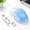 Blue to White, variant on Purple Wireless LED Mouse with Built-In Mover Rechargeable 2-in-1 Device for Laptops