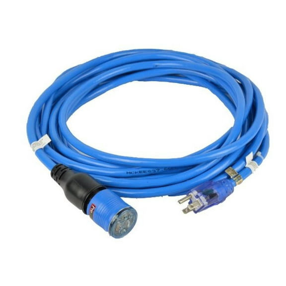 Century Wire Pro Lock 25 Ft 12/3 Sjtw Blue Molded Extension Cord With Cgm
