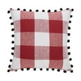 thumbnail image 3 of VHC Brands Holiday Christmas Decorations Annie Red Check Vintage Santa Pillow 12x12, 3 of 4