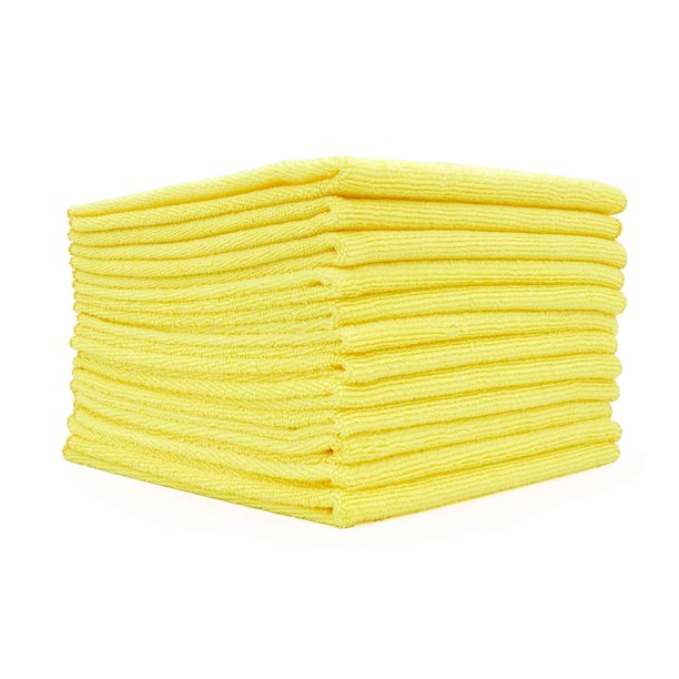 The Rag Company - Toallas De Limpieza De Rizo De Microfibra Multiusos - Grado Comercial Altamente Absorbentes, Sin Pelusas, Sin Rayas, Cocinas, Baños, Oficinas, 300 G/M², 16 X 16 Pulgadas, Amarillo (P