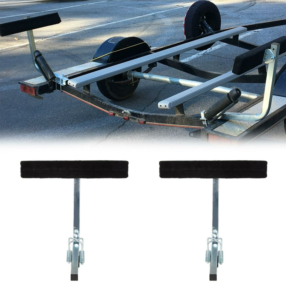 Boat Trailer 2' Side Guide On Bunk Board Carpeted Kit w/ Hardware