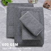 Green Essen 4 Pack Oversized Bath Towel Sets 700 GSM Soft Shower Towels 35 x 70 Inches Quick Dry Bath Sheets Highly Absorbent Bath Towel Clearance for Bathroom Spa Hotel Gym(Dark Grey)