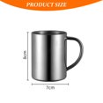 thumbnail image 2 of CHUANK Lot de 2 Tasses à Café Incassables à Double Paroi en Acier Inoxydable avec Poignée Tasses de Camping Robustes, 2 of 7