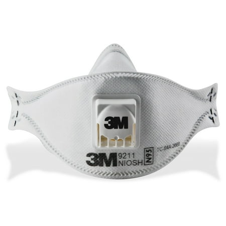 3m Disposable N95 Flat-fold Respirator - Foam Nose Foam - White (mmm-9211)