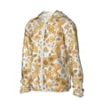 thumbnail image 2 of KLL Retro 70s 60s Flower Print Men's Women’s UPF 50+ Sun Protection Outdoor Hoodie Jacket Long Sleeve Fishing Hiking Performance Shirt-Large, 2 of 6