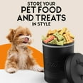 thumbnail image 5 of Amici Pet Retro Metal Storage Canister Treats Jar, 72 Fluid Ounces, Matte Black, 5 of 7