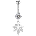 thumbnail image 1 of G23 Titanium Belly Button Rings Hypoallergenic Stainless Steel Dangle Belly Piercing Jewelry 14g Internally Thread Belly Rings for Women Men, 1 of 4