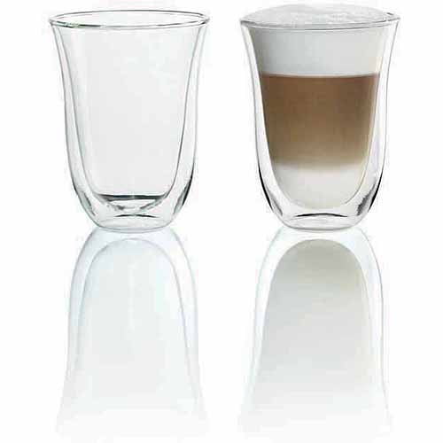 DeLonghi DoubleWalled Thermo Latte Glasses, Set of 2