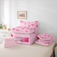 thumbnail image 6 of jejeloiu Cute Loves Pattern 7-Piece Twin Bedding Sets,Happy Valentine's Day Bedding Comforter Set For Girls Women Reversible, 6 of 8