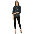 thumbnail image 2 of Inkmeso Fashionable Printed Casual Top For Womens Mandarin Collar Relaxed-Fit Tunic Top, 2 of 7