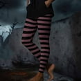 thumbnail image 6 of Women's Striped Leggings Halloween Costume High Waist Stretchy Casual Running Yoga Pants XXL, 6 of 9