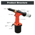 thumbnail image 3 of 2.4-4.8mm Advanced Professional Self-priming Pneumatic Nail Gun Hydraulic Core Pulling Nail Gun Industrial Riveting Tool ,High Efficiency, 3 of 6